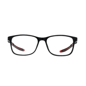 Black Rectangular Kids Eyeglasses with Performance Strap System – Precision