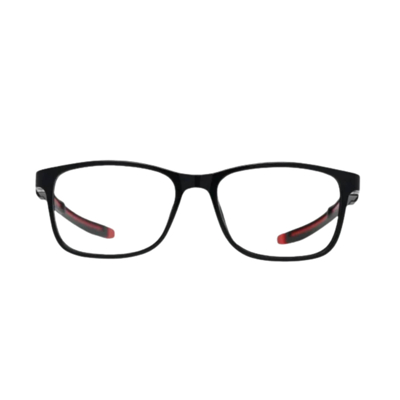 Black Rectangular Kids Eyeglasses with Performance Strap System – Precision
