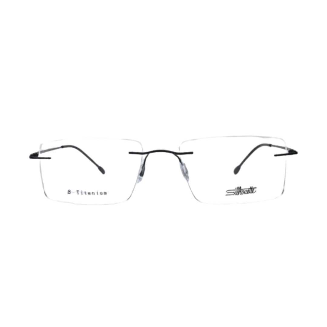 Black Rimless Glasses Titanium 1025