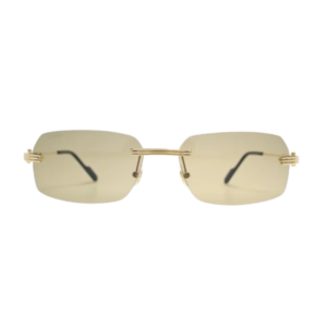 Cartier CT0271S009 – Gold Rimless Rectangular Men’s Sunglasses