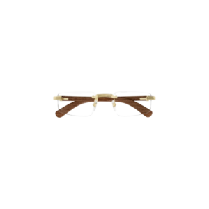 Cartier Premiere de Cartier CT0485O 002 Gold Wood Rimless Eyeglasses