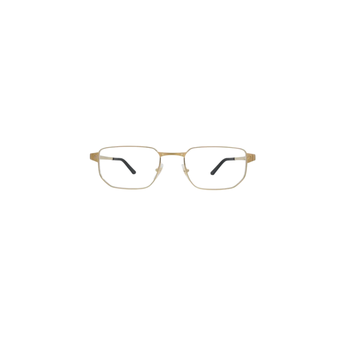 Cartier Santos de Cartier CT0481O 001 Gold Rectangular Eyeglasses