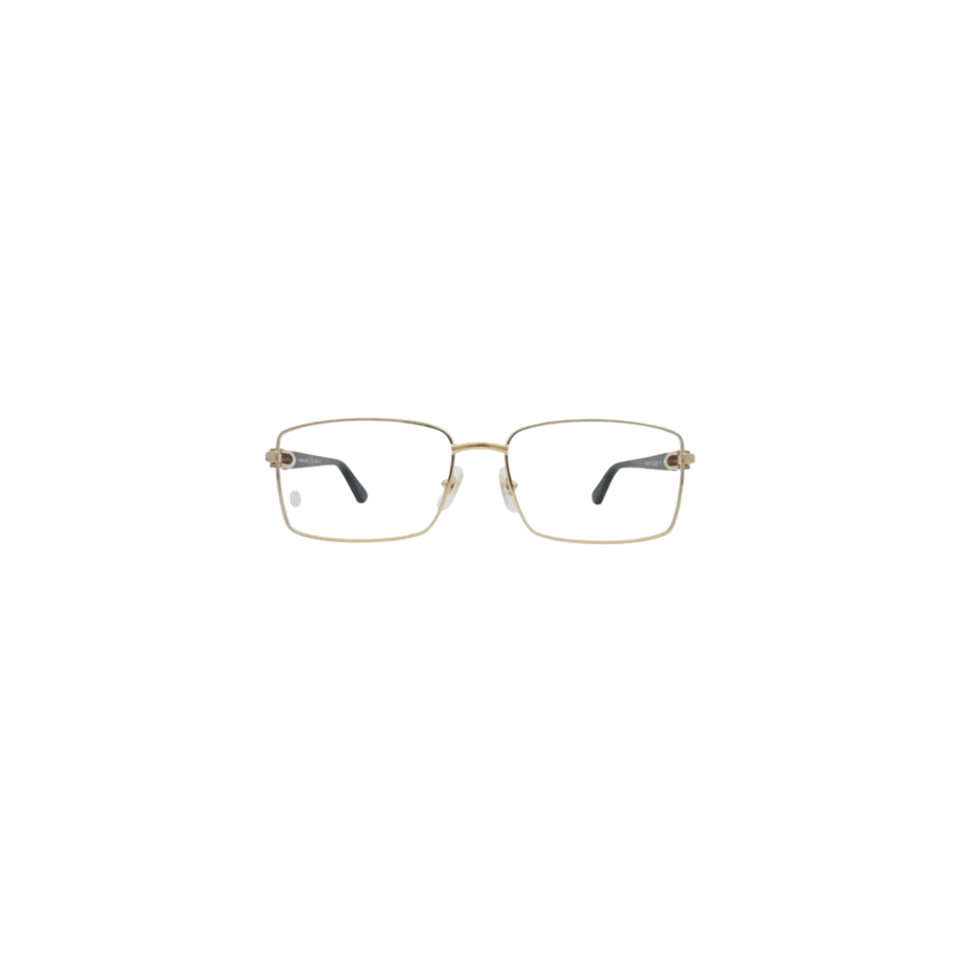 Cartier Signature C de Cartier CT0520O 001 Gold Rectangular Eyeglasses