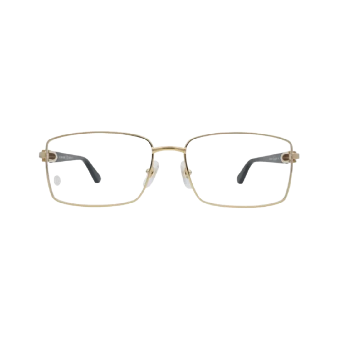 Cartier Signature C de Cartier CT0520O 001 Gold Rectangular Eyeglasses