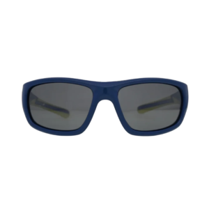 Kids Blue Sport Wrap Sunglasses Navy Blue Frame with Grey Lenses