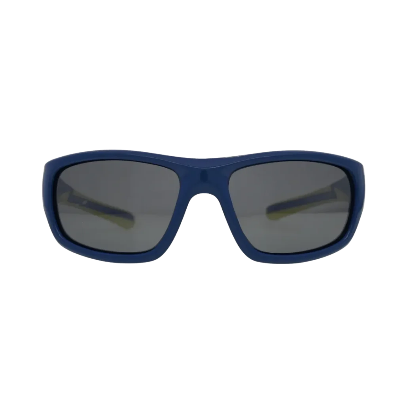 Kids Blue Sport Wrap Sunglasses Navy Blue Frame with Grey Lenses
