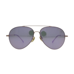 Kids Gold Aviator Sunglasses Purple Lenses Rose Gold Metal Frame