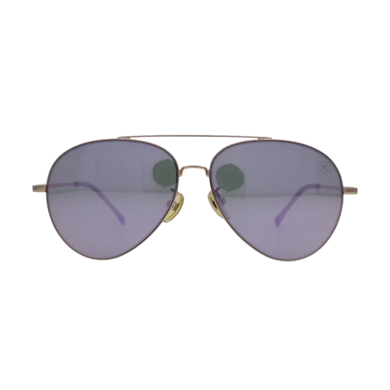 Kids Gold Aviator Sunglasses Purple Lenses Rose Gold Metal Frame