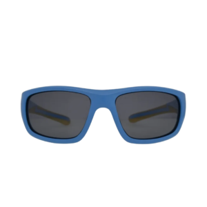 Kids Matte Blue Sport Wrap Sunglasses Sky Blue Frame with Grey Lenses