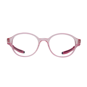 Kids Pink Round Glasses with Strap Support Flexible Secure Fit Frame