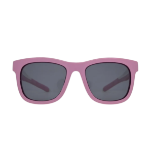 Kids Pink Wayfarer Sunglasses Gloss Pink Frame with White Temple Detail