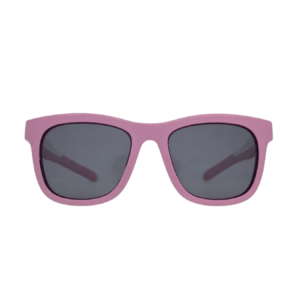Kids Pink Wayfarer Sunglasses Gloss Pink Frame with White Temple Detail
