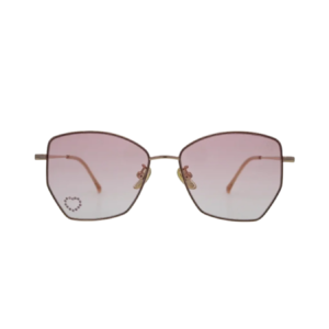 Kids Rimless Gold Rectangular Sunglasses