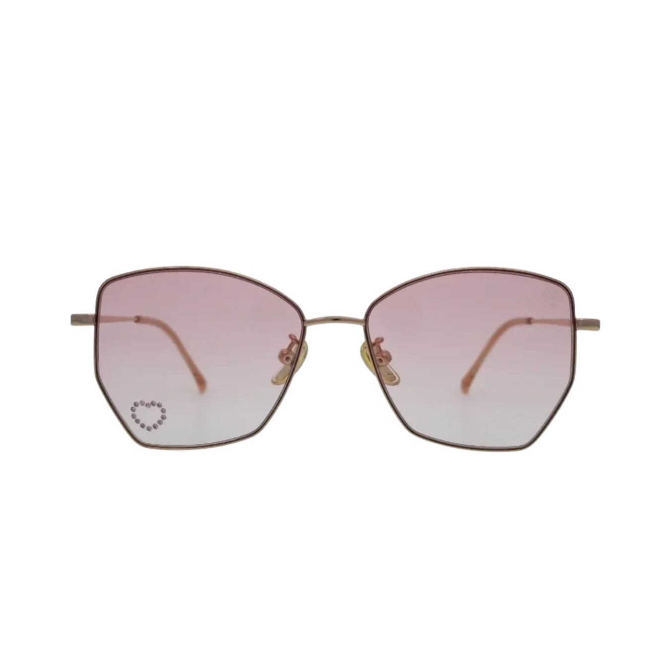 Kids Rimless Gold Rectangular Sunglasses