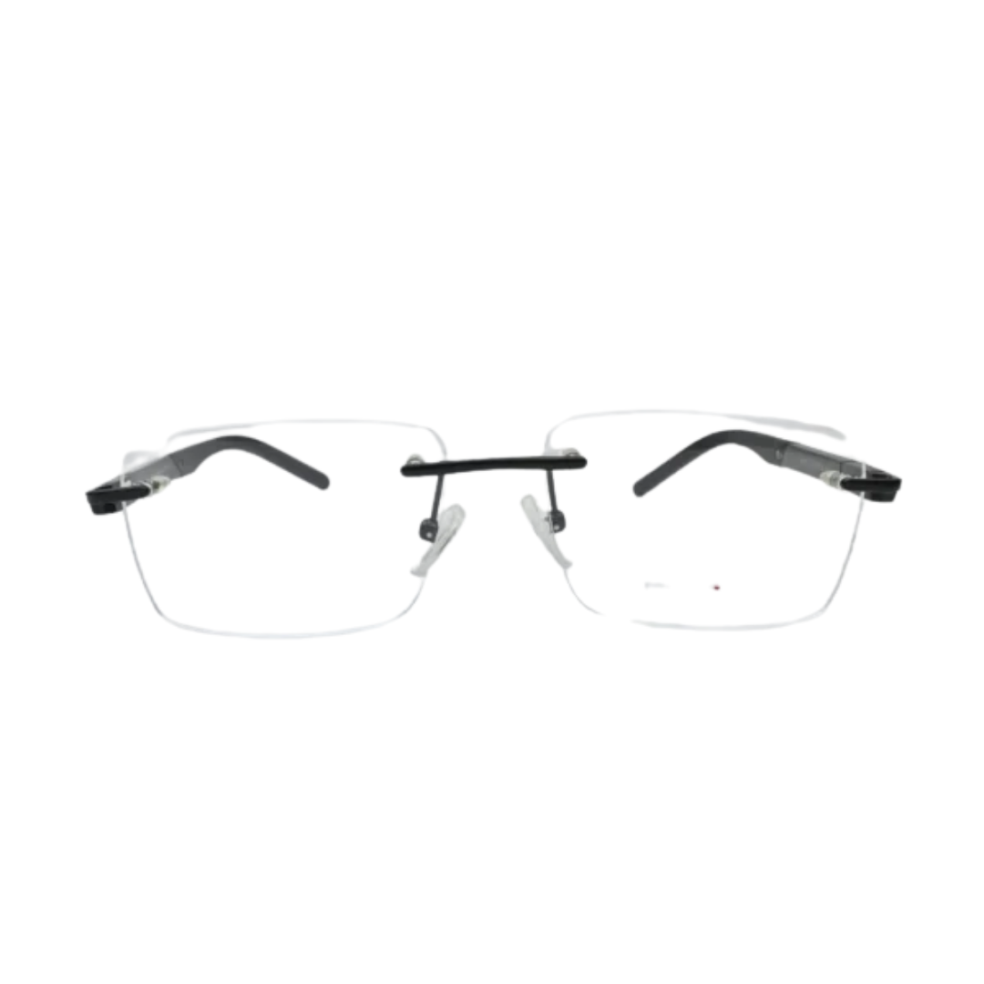 Men’s Rimless Glasses Black 6449
