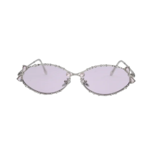 Pink Oval Sunglasses Female Full Frame