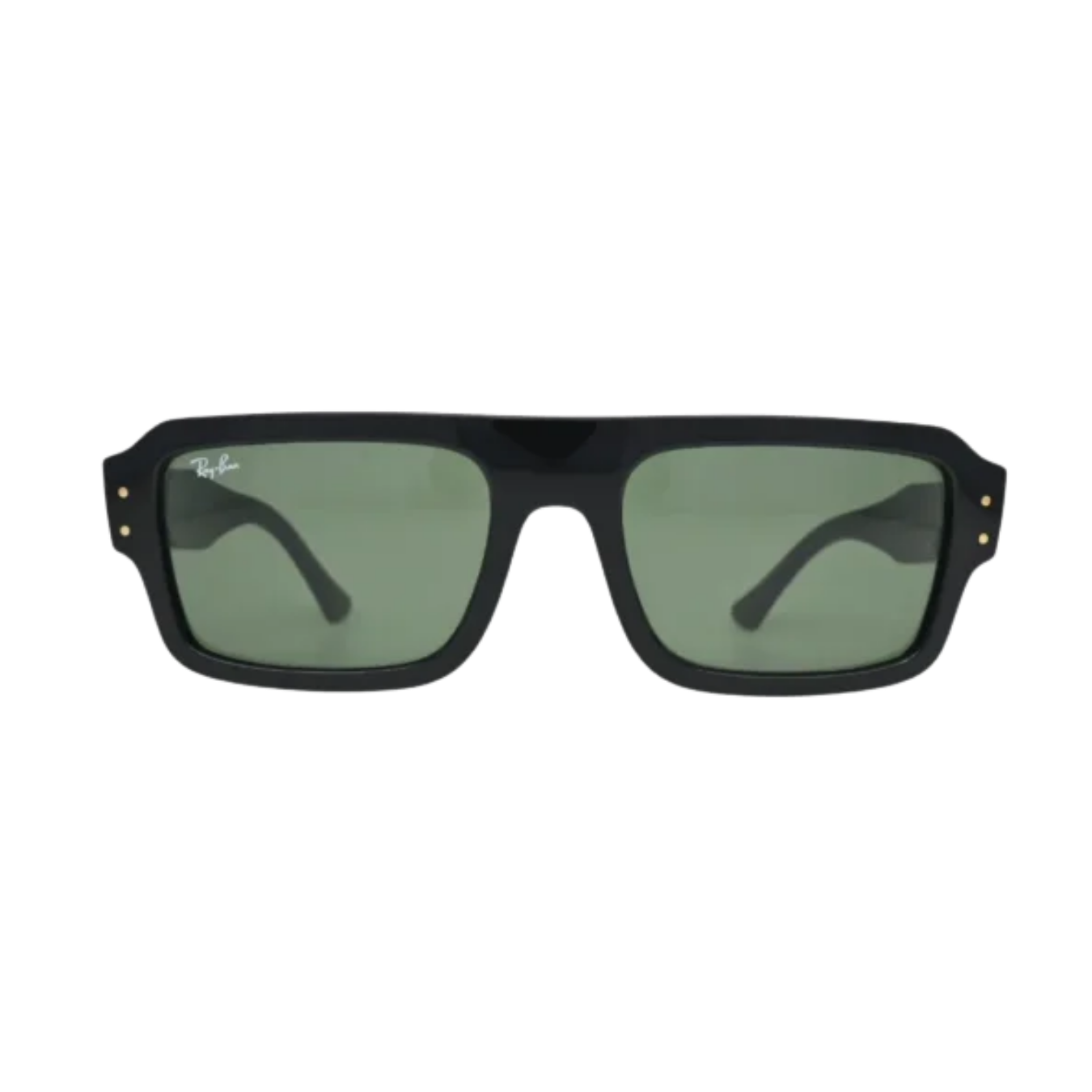 Ray-Ban Lukas RB4454 Black Green Rectangle Unisex Sunglasses