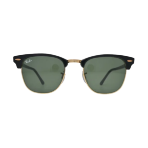 Ray-Ban RB3016 W0365 Black Gold Clubmaster Unisex Sunglasses