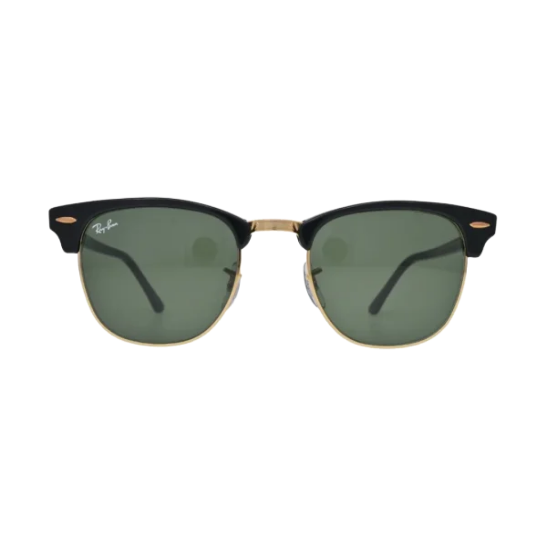 Ray-Ban RB3016 W0365 Black Gold Clubmaster Unisex Sunglasses