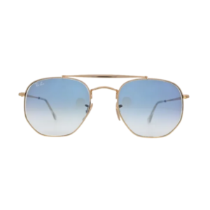 Ray-Ban RB3666 Black Green Aviator Sunglasses
