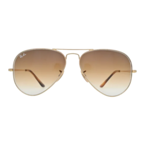 Ray-Ban RB3689 Gold Aviator Sunglasses Brown Gradient Lenses