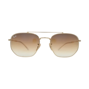 Ray-Ban RB3707 001-51 Polished Arista Gold Irregular Unisex Sunglasses