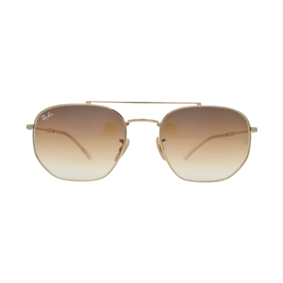 Ray-Ban RB3707 001-51 Polished Arista Gold Irregular Unisex Sunglasses