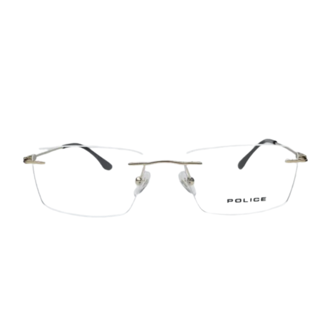 Three Piece Rimless Glasses Gold 20009J