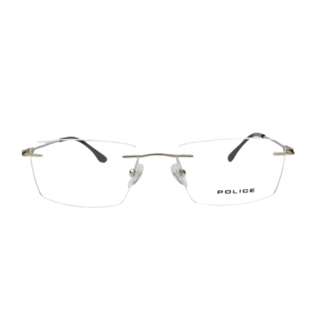 Three Piece Rimless Glasses Gold 20009J