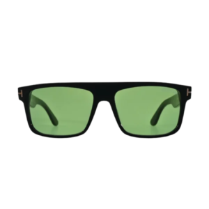 Tom Ford Philippe-02 TF999 01N Shiny Black Green Square Sunglasses