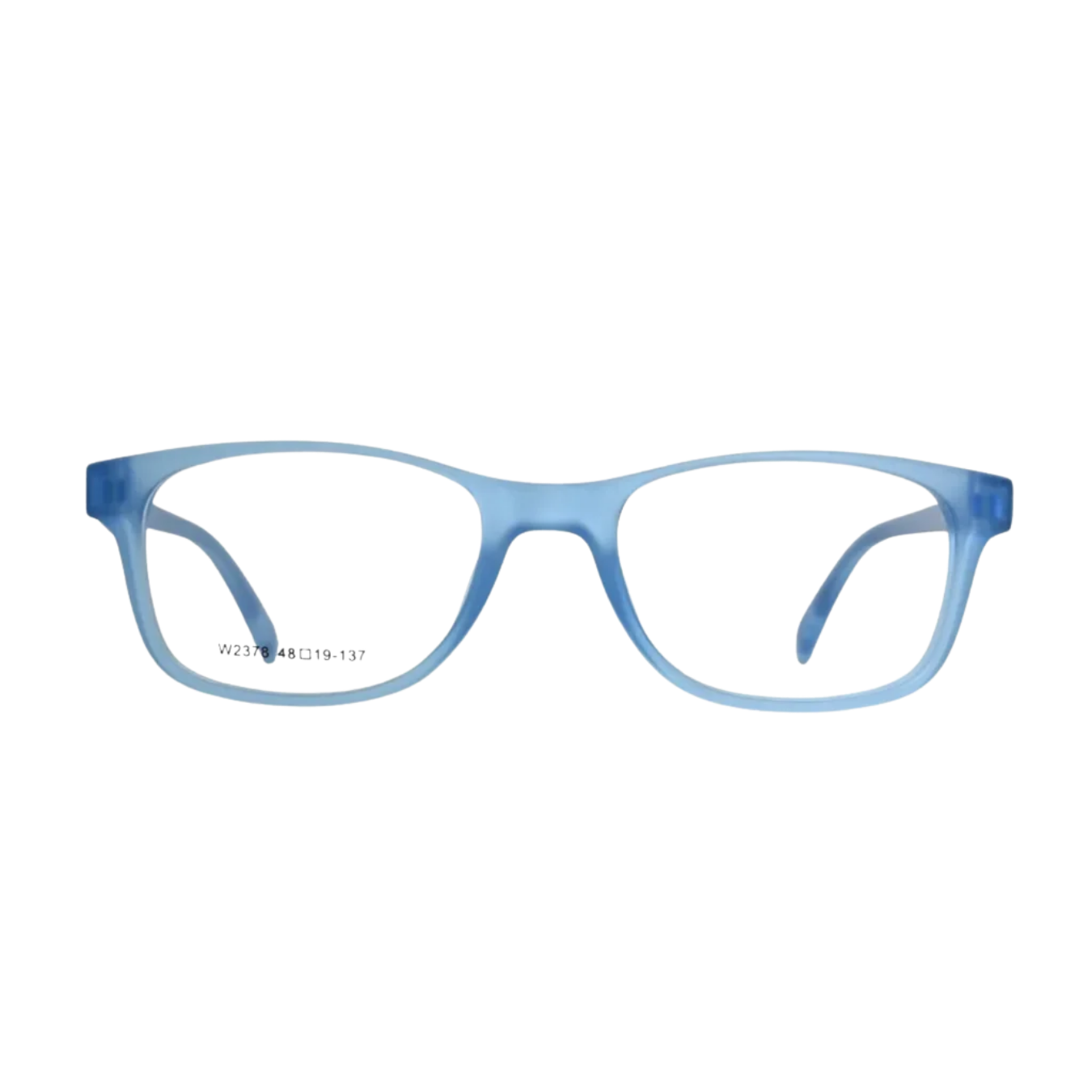 Transparent Blue Rectangular Eyeglasses Frame – Lightweight Modern Glasses